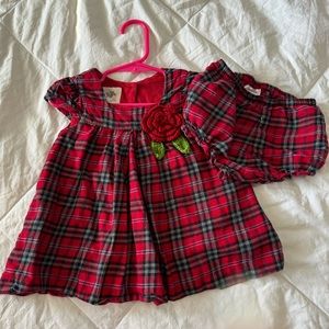 Laura Ashley London plaid dress with matching bloomers